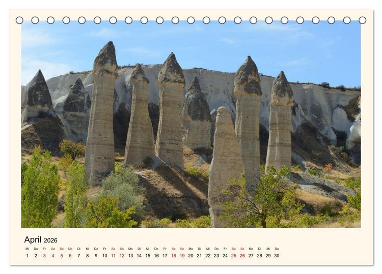 Produktbild: Kappadokien, im Land der Feenkamine (Tischkalender 2026 DIN A5 quer), CALVENDO Monatskalender