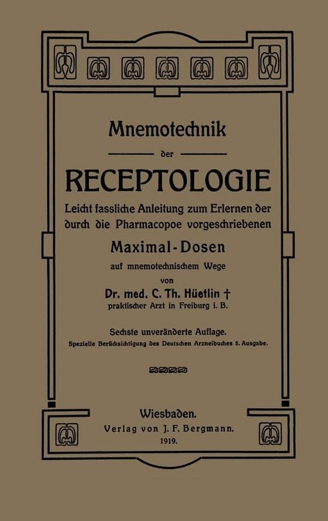Produktbild: Mnemotechnik der Receptologie