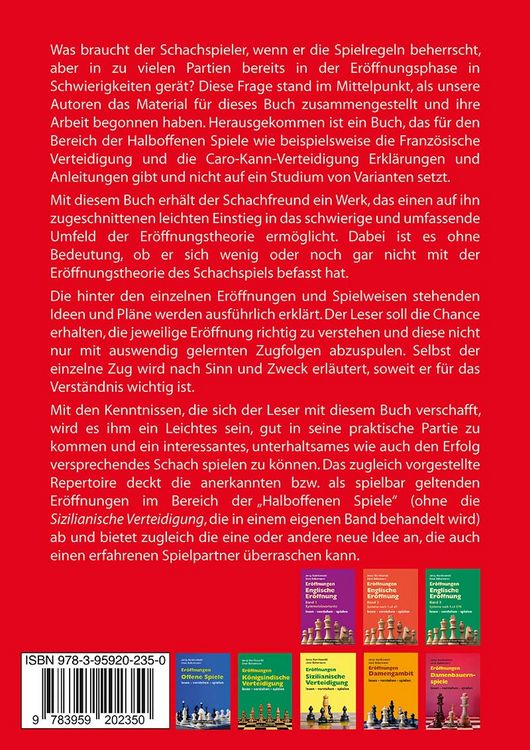 Produktbild: Er&ouml;ffnungen - Halboffene Spiele
