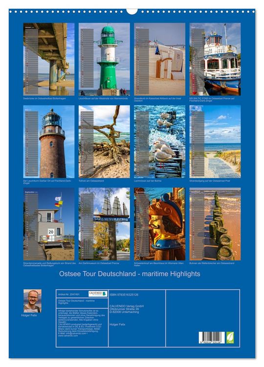 Produktbild: Ostsee Tour Deutschland - maritime Highlights (Wandkalender 2026 DIN A2 hoch), CALVENDO Monatskalender