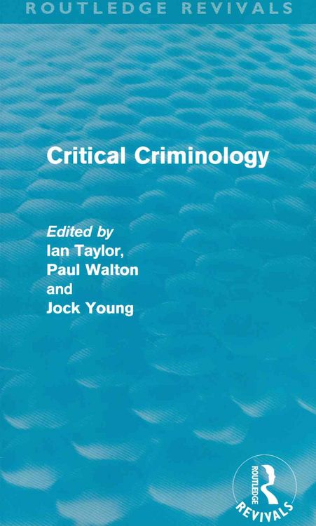 Produktbild: Critical Criminology (Routledge Revivals)