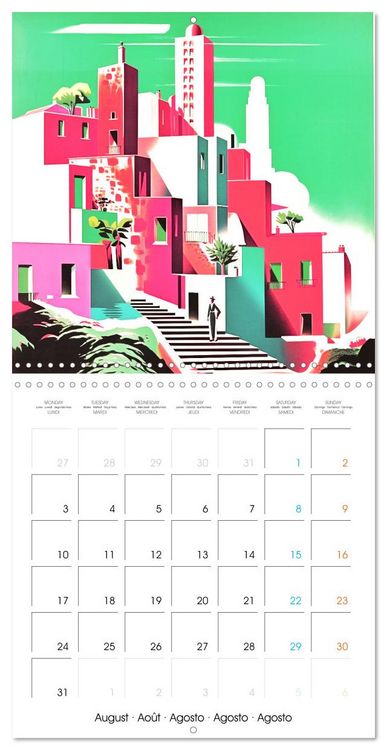 Produktbild: Illustrations promontoires (Calendrier mural carr&eacute; 2026 30x30 cm) Calendrier double avec une page pour vos prises de notes