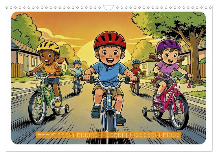 Produktbild: Mein erstes Fahrrad - Comic (Wandkalender 2027 DIN A3 quer), CALVENDO Monatskalender