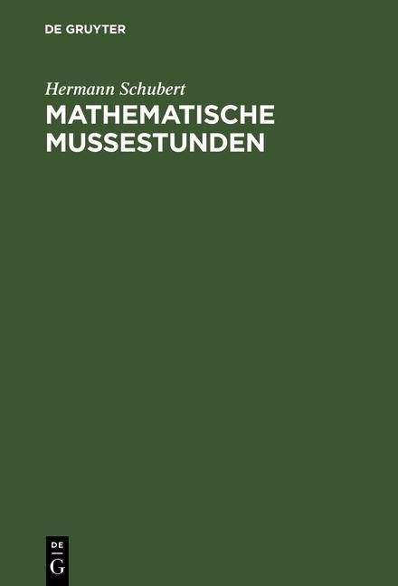 Produktbild: Mathematische Mu&szlig;estunden