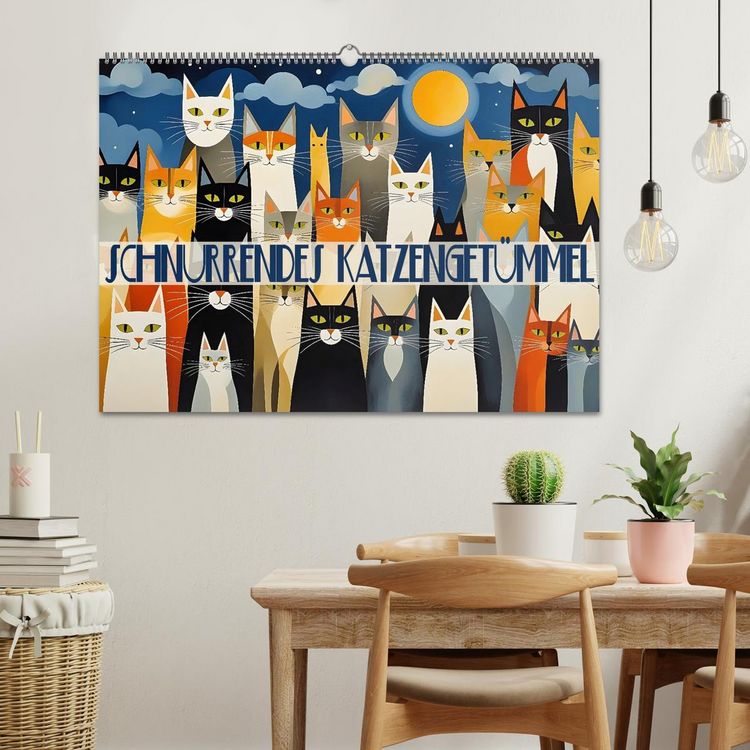 Produktbild: Schnurrendes Katzenget&uuml;mmel (Wandkalender 2026 DIN A2 quer), CALVENDO Monatskalender