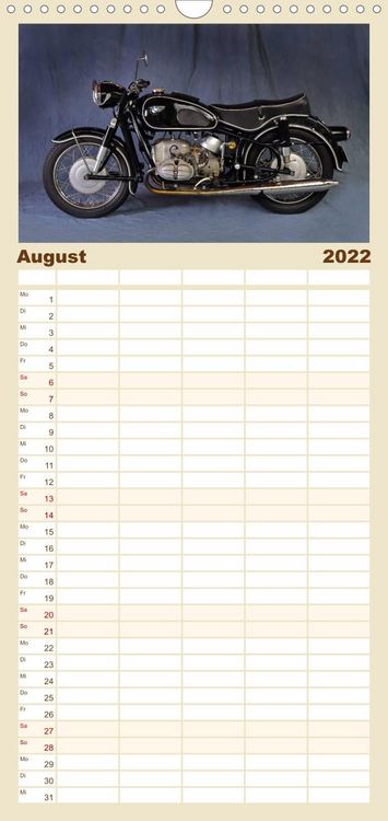 Produktbild: Familienplaner BMW R69S (Wandkalender 2022 , 21 cm x 45 cm, hoch)