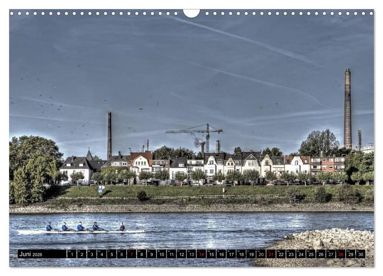 Produktbild: Duisburg am Rhein - R(h)einblicke (Wandkalender 2026 DIN A3 quer), CALVENDO Monatskalender