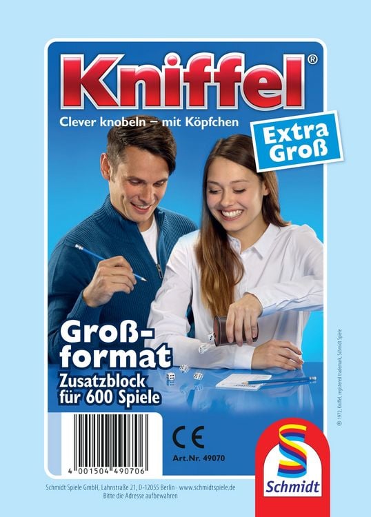 Produktbild: Kniffelblock A5 (Spiel-Zubeh&ouml;r), m. Beilage