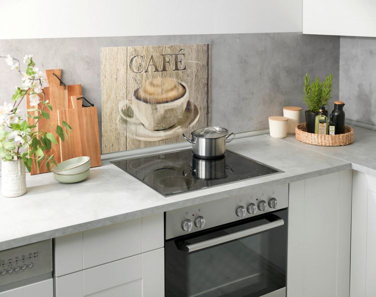 Produktbild: Glasr&uuml;ckwand Mod. Caf&eacute; 60 x 50 cm, Spritzschutz f&uuml;r Herd oder Sp&uuml;le