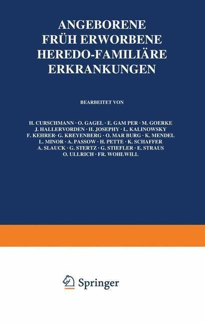 Produktbild: Angeborene, fr&uuml;h erworbene, heredo-famili&auml;re Erkrankungen