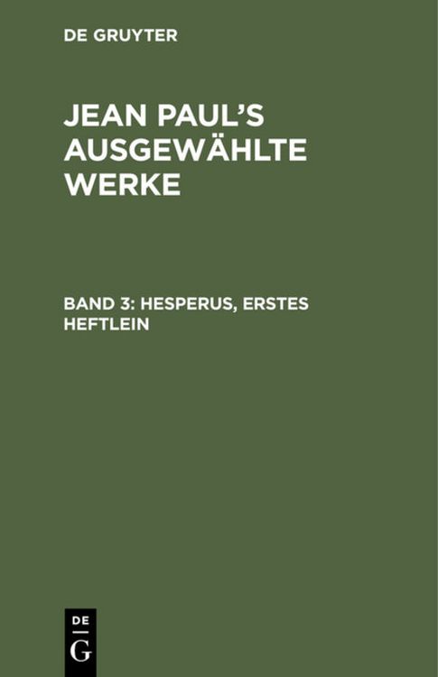 Produktbild: Hesperus, erstes Heftlein
