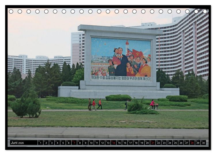 Produktbild: Nordkorea - Die gro&szlig;e Leere (Tischkalender 2026 DIN A5 quer), CALVENDO Monatskalender