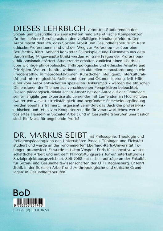 Produktbild: Professionsethische Grundlagen und Reflexionen im Kontext der Sozial- und Gesundheitswissenschaften