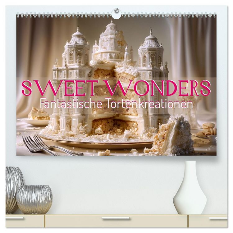 Produktbild: Sweet Wonders. Fantastische Tortenkreationen (hochwertiger Premium Wandkalender 2026 DIN A2 quer), Kunstdruck in Hochglanz