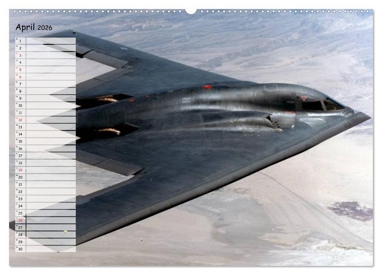 Produktbild: Luftwaffe. Kampfflugzeuge der USA (Wandkalender 2026 DIN A2 quer), CALVENDO Monatskalender