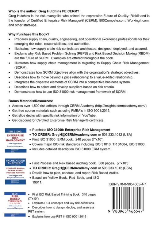 Produktbild: Supply Chain Risk Management