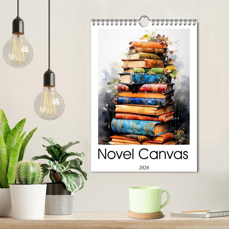 Produktbild: Novel Canvas (Wall Calendar 2026 DIN A4 portrait), CALVENDO 12 Month Wall Calendar