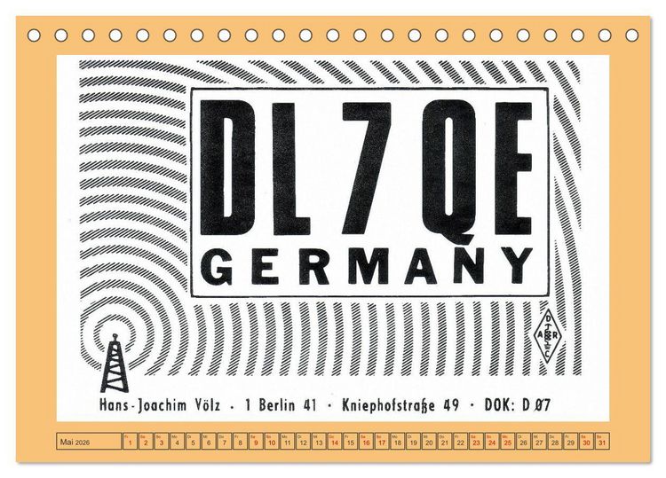 Produktbild: Amateurfunk in West-Berlin (Tischkalender 2026 DIN A5 quer), CALVENDO Monatskalender