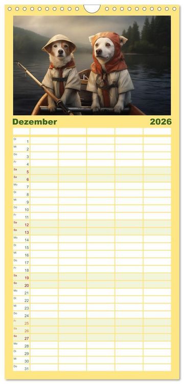 Produktbild: Familienplaner 2026 - M&auml;rchenhafte Helden mit feuchter Nase mit 5 Spalten (Wandkalender, 21 x 45 cm) CALVENDO