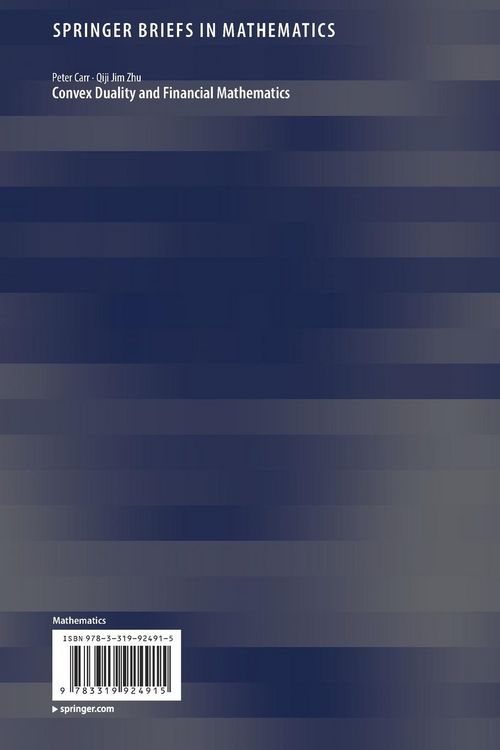 Produktbild: Convex Duality and Financial Mathematics