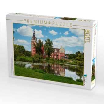 Produktbild: CALVENDO Puzzle Ein Blick auf das Schloss F&uuml;rst-P&uuml;ckler in Bad Muskau | 1000 Teile Lege-Gr&ouml;&szlig;e 64x48cm Foto-Puzzle f&uuml;r gl&uuml;ckliche Stunden