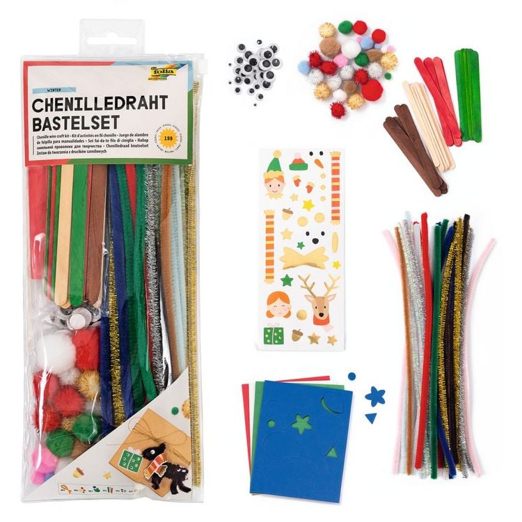 Produktbild: FOLIA&reg; Bastelset Pfeifenputzer Winter