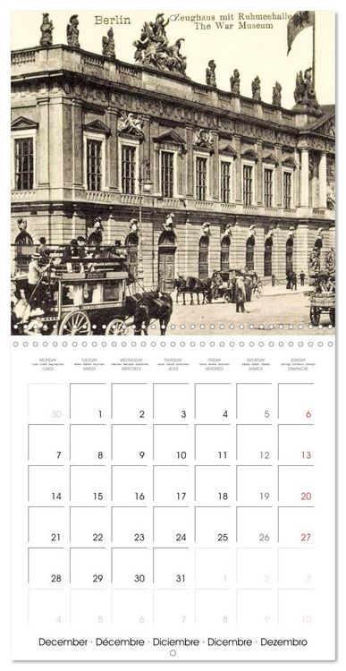 Produktbild: Bons baisers de Berlin : Cartes postales historiques de la ville (Calendrier mural carr&eacute; 2026 30x30 cm) Calendrier double avec une page pour vos prises de notes