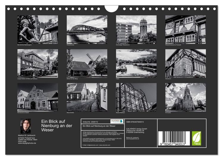 Produktbild: Ein Blick auf Nienburg an der Weser (Wandkalender 2026 DIN A4 quer), CALVENDO Monatskalender