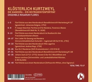 Produktbild: Ensemble Rosarum Flores: Kl&ouml;sterlich Kurtzweyl: Die Mandora-