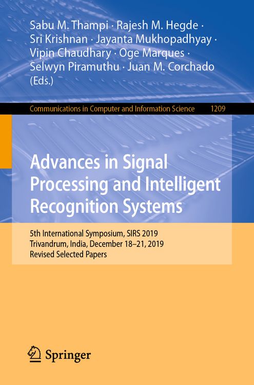 Produktbild: Advances in Signal Processing and Intelligent Recognition Systems