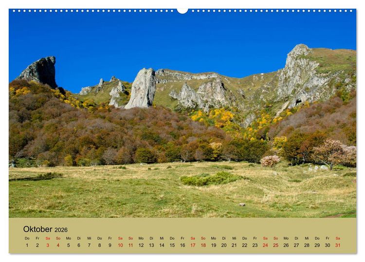 Produktbild: Naturparadies Auvergne (Wandkalender 2026 DIN A2 quer), CALVENDO Monatskalender
