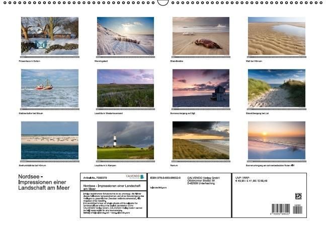 Produktbild: Nordsee - Impressionen einer Landschaft am Meer (Wandkalender immerw&auml;hrend DIN A2 quer)