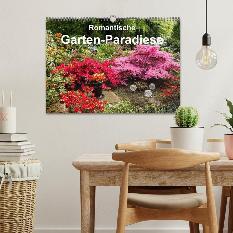 Produktbild: Romantische Garten-Paradiese (Wandkalender 2027 DIN A3 quer), CALVENDO Monatskalender