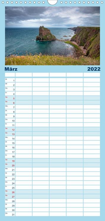Produktbild: Familienplaner Schottland - Wildes Land im Norden (Wandkalender 2022 , 21 cm x 45 cm, hoch)