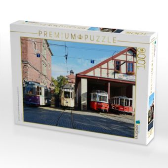 Produktbild: CALVENDO Puzzle Ein Motiv aus dem Kalender Naumburgs historische Stra&szlig;enbahn | 1000 Teile Lege-Gr&ouml;&szlig;e 64x48cm Foto-Puzzle f&uuml;r gl&uuml;ckliche Stunden