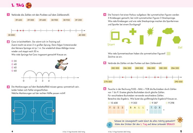Produktbild: Das 10 Tage Ferienheft Mathematik 4