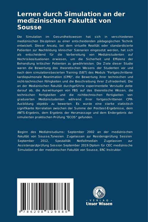 Produktbild: Lernen durch Simulation an der medizinischen Fakult&auml;t von Sousse