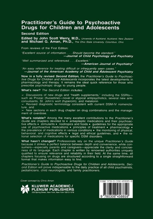 Produktbild: Practitioner&rsquo;s Guide to Psychoactive Drugs for Children and Adolescents
