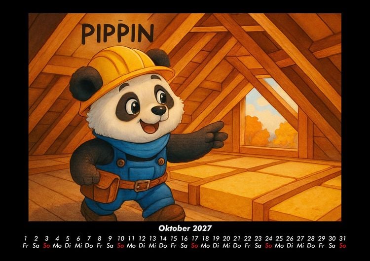 Produktbild: Pippin als Dachdecker-Azubi 2027 Fotokalender DIN A3
