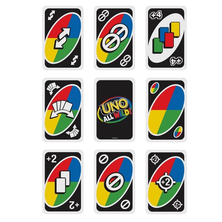 Produktbild: Mattel Games UNO All Wild, Kartenspiel, Familienspiel