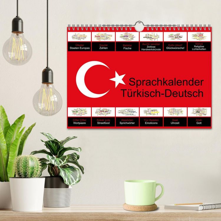 Produktbild: Sprachkalender T&uuml;rkisch-Deutsch (Wandkalender 2026 DIN A4 quer), CALVENDO Monatskalender