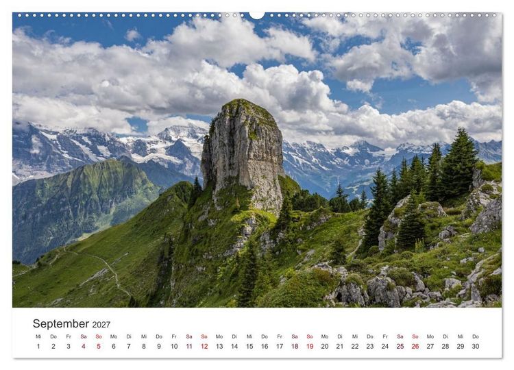 Produktbild: Berner Oberland - Bergwelten (Wandkalender 2027 DIN A2 quer), CALVENDO Monatskalender