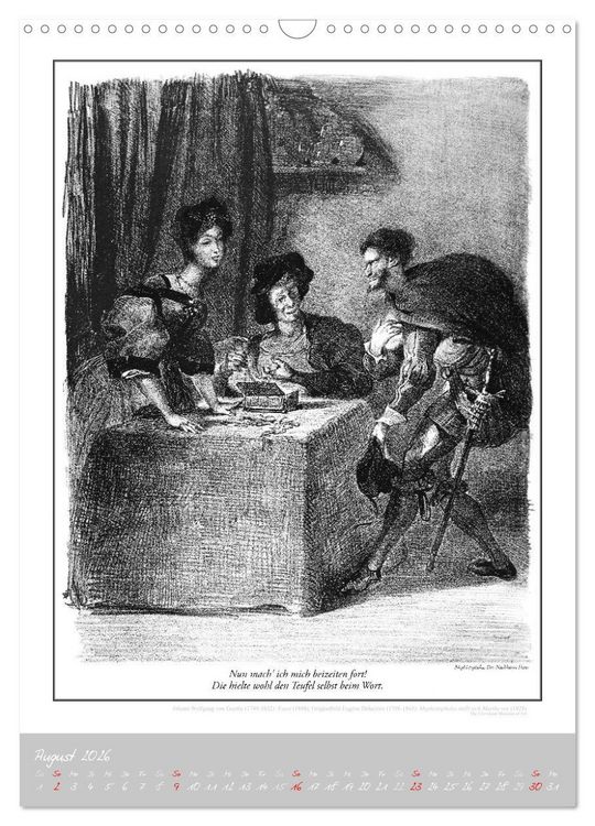 Produktbild: Faust - Weltliteraturkalender (Wandkalender 2026 DIN A3 hoch), CALVENDO Monatskalender