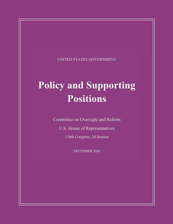 Produktbild: United States Government Policy and Supporting Positions (Plum Book) 2020