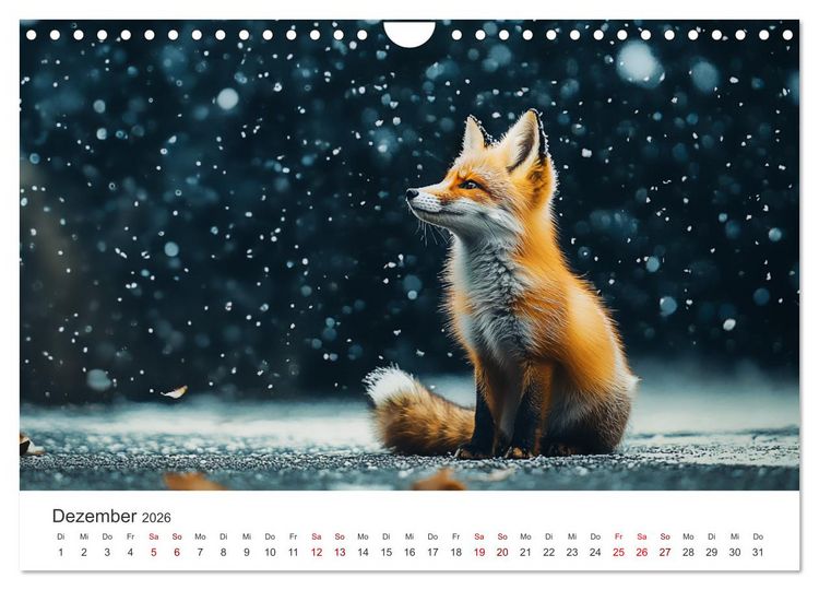 Produktbild: Wild und weich - Die zauberhafte Welt der Rotf&uuml;chse (Wandkalender 2026 DIN A4 quer), CALVENDO Monatskalender
