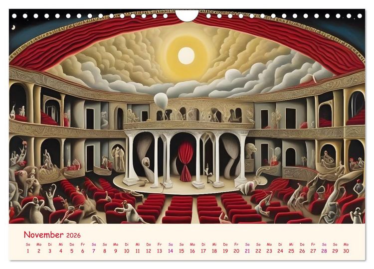 Produktbild: Absurdes Theater - In surrealen Traumwelten versinken (Wandkalender 2026 DIN A4 quer), CALVENDO Monatskalender