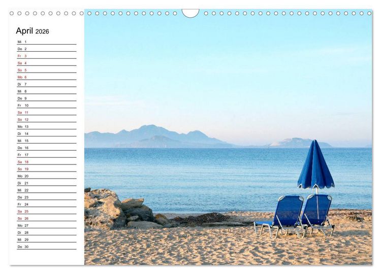 Produktbild: Griechische Insel Kos (Wandkalender 2026 DIN A3 quer), CALVENDO Monatskalender