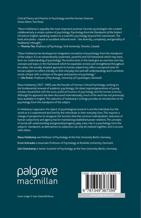 Produktbild: Psychology from the Standpoint of the Subject