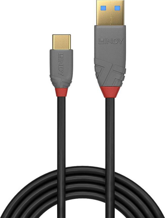 Produktbild: LINDY USB-Kabel USB 2.0 USB-A Stecker, USB-C&reg; Stecker 2.00m Schwarz 36887