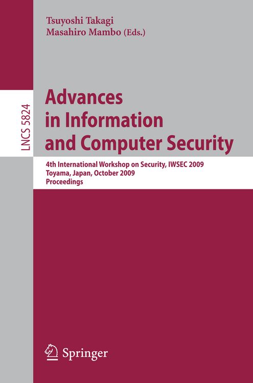 Produktbild: Advances in Information and Computer Security